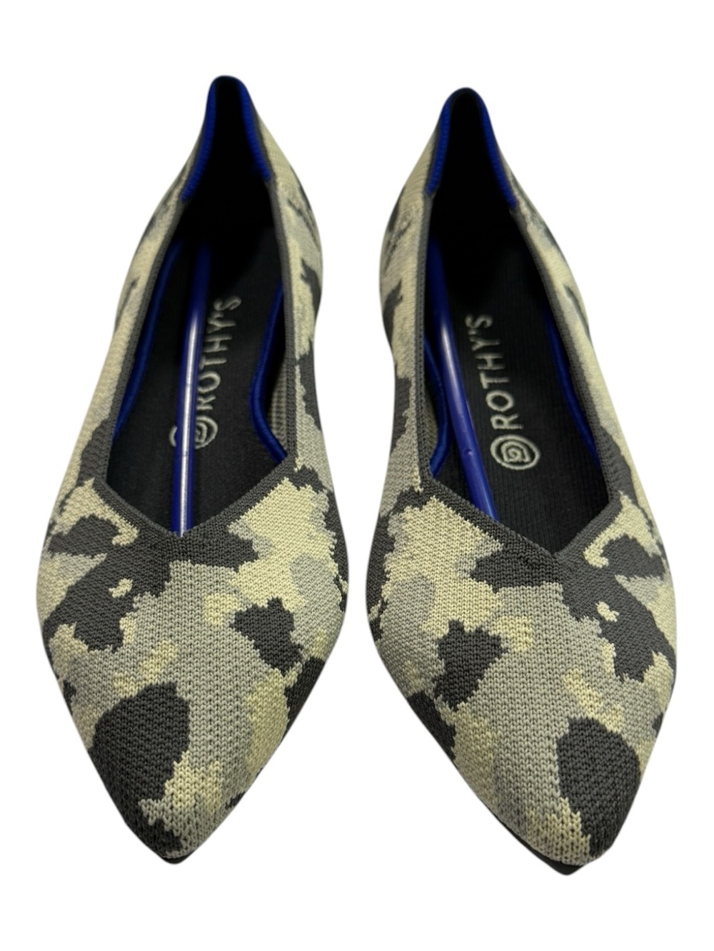 Rothy’s The Point Flats – Ash Grey Camo – Size 10.5